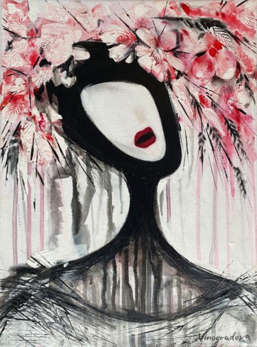 Картина под названием "Storks II" - Rymma Vinogradova, Подлинное произведение искусства, Акрил Установлен на Деревянная рама…