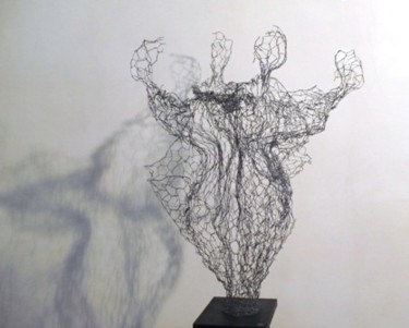 Sculpture intitulée "sculpture en grilla…" par Christine Vinson, Œuvre d'art originale, Métaux