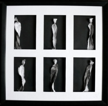 Art textile intitulée "c-v-tissu-cadre-per…" par Christine Vinson, Œuvre d'art originale