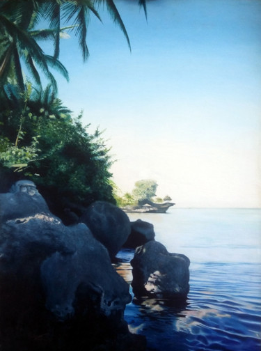 Painting titled "Summer and Belief" by Vintarah, Original Artwork, Oil