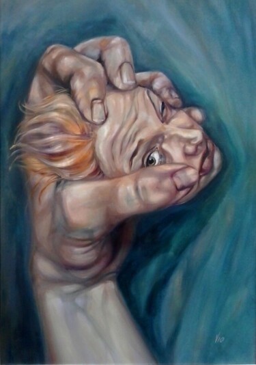 Painting titled "Phobia" by Vio, Original Artwork, Oil