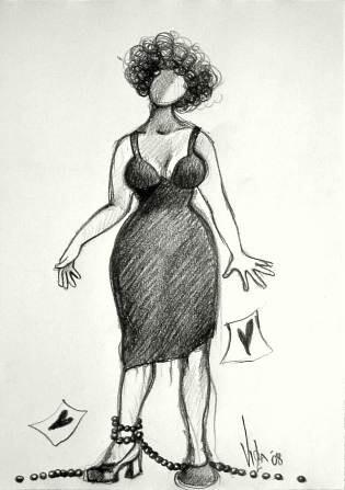 Zeichnungen mit dem Titel "22-08 biancoenero" von Viola Di Massimo, Original-Kunstwerk, Bleistift