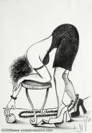 Zeichnungen mit dem Titel "24-08 biancoenero" von Viola Di Massimo, Original-Kunstwerk, Graphit