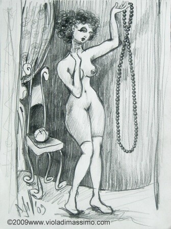 「03-09 biancoenero」というタイトルの描画 Viola Di Massimoによって, オリジナルのアートワーク, 鉛筆