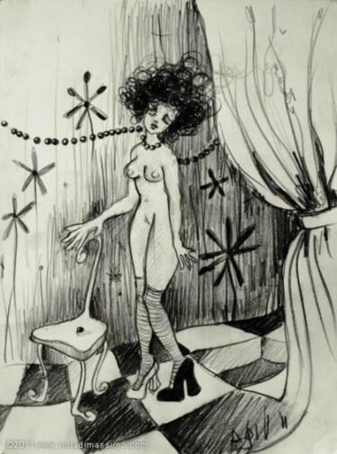 Zeichnungen mit dem Titel "05-11 biancoenero" von Viola Di Massimo, Original-Kunstwerk, Graphit
