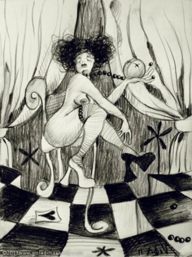 Disegno intitolato "06-11 biancoenero" da Viola Di Massimo, Opera d'arte originale, Grafite