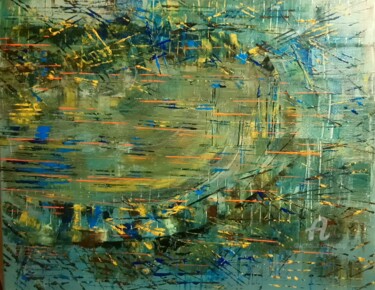 Malarstwo zatytułowany „Sea Battle” autorstwa Viola Gr, Oryginalna praca, Akryl