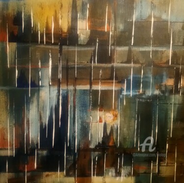 Painting titled "Abstraction12d" by Viola Gr, Original Artwork, Acrylic