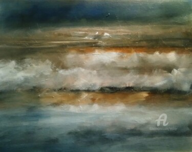 Malerei mit dem Titel "Above The Clouds" von Viola Gr, Original-Kunstwerk, Acryl