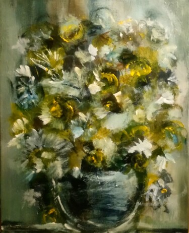 「Bouquet of Flowers」というタイトルの絵画 Viola Grによって, オリジナルのアートワーク, アクリル
