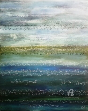 Painting titled "Letter From Afar" by Viola Gr, Original Artwork, Acrylic