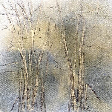 Malarstwo zatytułowany „Birches” autorstwa Viola Gr, Oryginalna praca, Malarstwo cyfrowe
