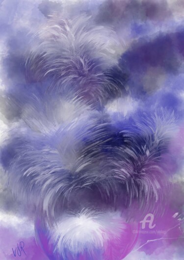 Painting titled "Cascade of Colours" by Viola Gr, Original Artwork, Digital Painting
