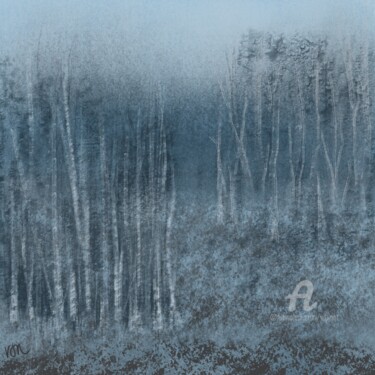 Painting titled "Winter copse" by Viola Gr, Original Artwork, Digital Painting