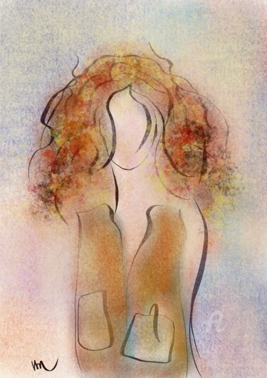 Malarstwo zatytułowany „Flowers in the Hair” autorstwa Viola Gr, Oryginalna praca, Malarstwo cyfrowe