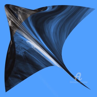 Painting titled "Stingray/Raie" by Viola Gr, Original Artwork, Digital Painting