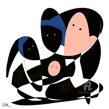Рисунок под названием "Family" - Viola Gr, Подлинное произведение искусства, Цифровая живопись