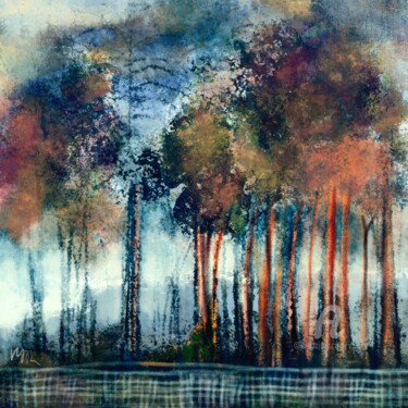 Painting titled "Forest2" by Viola Gr, Original Artwork, Digital Painting