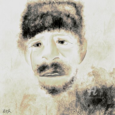 Painting titled "Turkish man" by Viola Gr, Original Artwork, Digital Painting