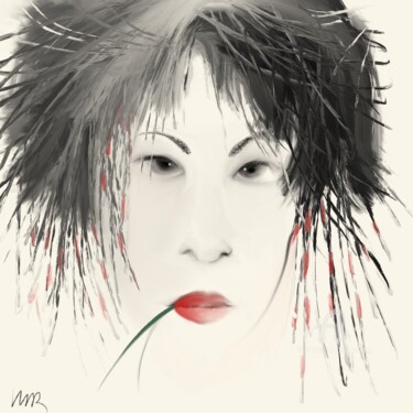 Картина под названием "Blade of grass" - Viola Gr, Подлинное произведение искусства, Цифровая живопись