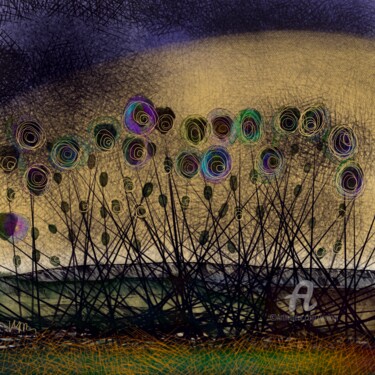 Картина под названием "Fairytale landscape2" - Viola Gr, Подлинное произведение искусства, Цифровая живопись