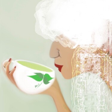 Pintura titulada "Green tee" por Viola Gr, Obra de arte original, Pintura Digital