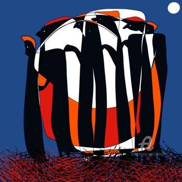 Dessin intitulée "Halloween is coming…" par Viola Gr, Œuvre d'art originale, Peinture numérique
