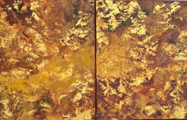 Ζωγραφική με τίτλο "Tapis d'automne" από Violaine Boyer, Αυθεντικά έργα τέχνης, Ακρυλικό