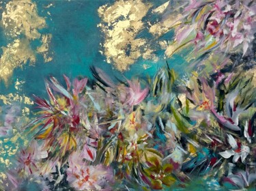 Painting titled "Floralité II" by Violaine Boyer, Original Artwork, Acrylic
