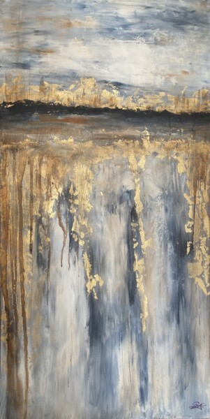 Painting titled "Muraille de Chine" by Violaine Boyer, Original Artwork, Acrylic Mounted on Wood Stretcher frame