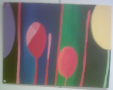 Peinture intitulée "tulipes multicolore…" par Nadia Viola Berra, Œuvre d'art originale
