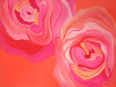 Peinture intitulée "roses rouges" par Nadia Viola Berra, Œuvre d'art originale
