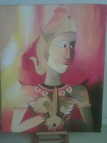Peinture intitulée "BOUDHA" par Nadia Viola Berra, Œuvre d'art originale
