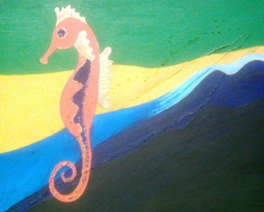 Peinture intitulée "HIPPOCAMPE" par Nadia Viola Berra, Œuvre d'art originale