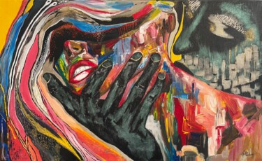 Pittura intitolato "World in my eyes" da Violeta Muschong, Opera d'arte originale, Acrilico