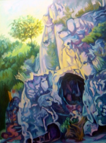 Painting titled "PEQUEÑA CUEVA (Orti…" by Carmen Plaza, Original Artwork