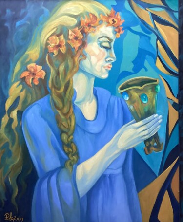 Painting titled "On me" by Carmen Plaza, Original Artwork, Oil