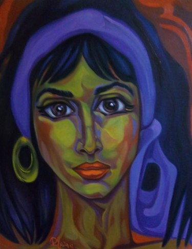 Peinture intitulée "GITANA" par Carmen Plaza, Œuvre d'art originale
