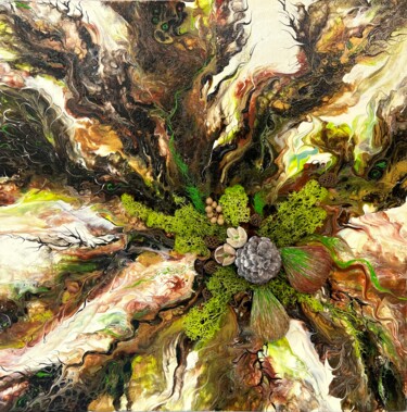 Peinture intitulée "Breath Of Forest III" par Violeta Kom, Œuvre d'art originale, Acrylique