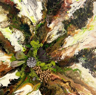 Painting titled "Breath Of Forest II" by Violeta Kom, Original Artwork, Acrylic