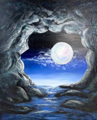 Pittura intitolato "Planet of Hope" da Violeta Kom, Opera d'arte originale, Acrilico