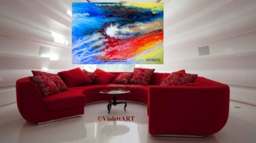 Painting titled "PRIMARY TOUCH" by Violett Art, Original Artwork, Oil