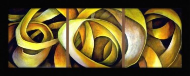 Painting titled "LEMON CAVE by viole…" by Violett Art, Original Artwork, Oil