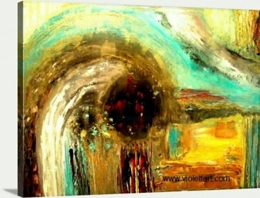 Painting titled "TIME GATE by violett" by Violett Art, Original Artwork, Oil