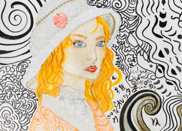 Картина под названием "Graphismes" - Violetta André, Подлинное произведение искусства, Акварель