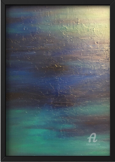 Pintura titulada "SEA ENERJY - Abstra…" por Violetta Golden, Obra de arte original, Rotulador