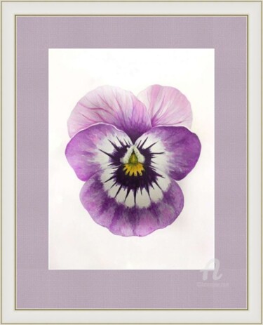 Pittura intitolato "Ultra violet -  ori…" da Violetta Golden, Opera d'arte originale, Acquarello