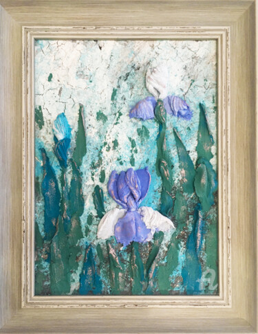 Painting titled "Floral soul (Part 2)" by Violetta Golden, Original Artwork, Oil Mounted on Wood Panel