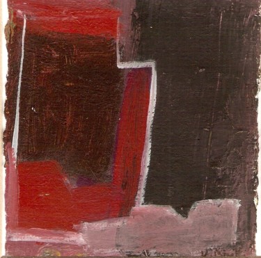 Drawing titled "Abstrait (10)" by Violette Barth Spiecker, Original Artwork, Acrylic Mounted on Cardboard