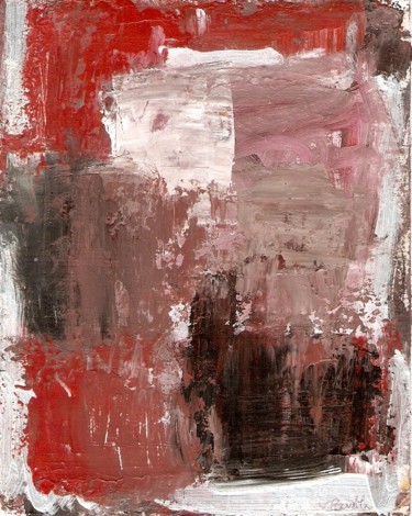 Drawing titled "Abstrait (21)" by Violette Barth Spiecker, Original Artwork, Acrylic Mounted on Cardboard